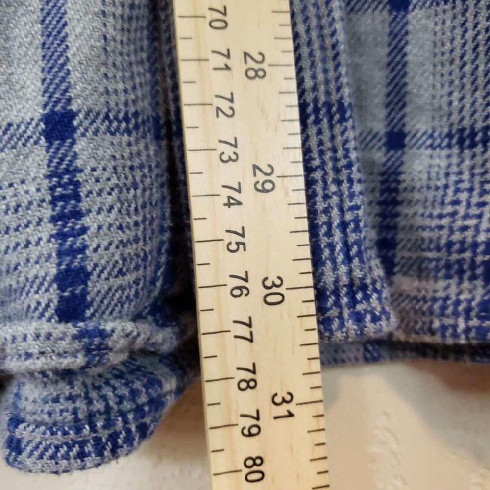 Duluth Trading Shirt Blue Plaid Burlyweight Flannel, Size Medium - Picture 8 of 9